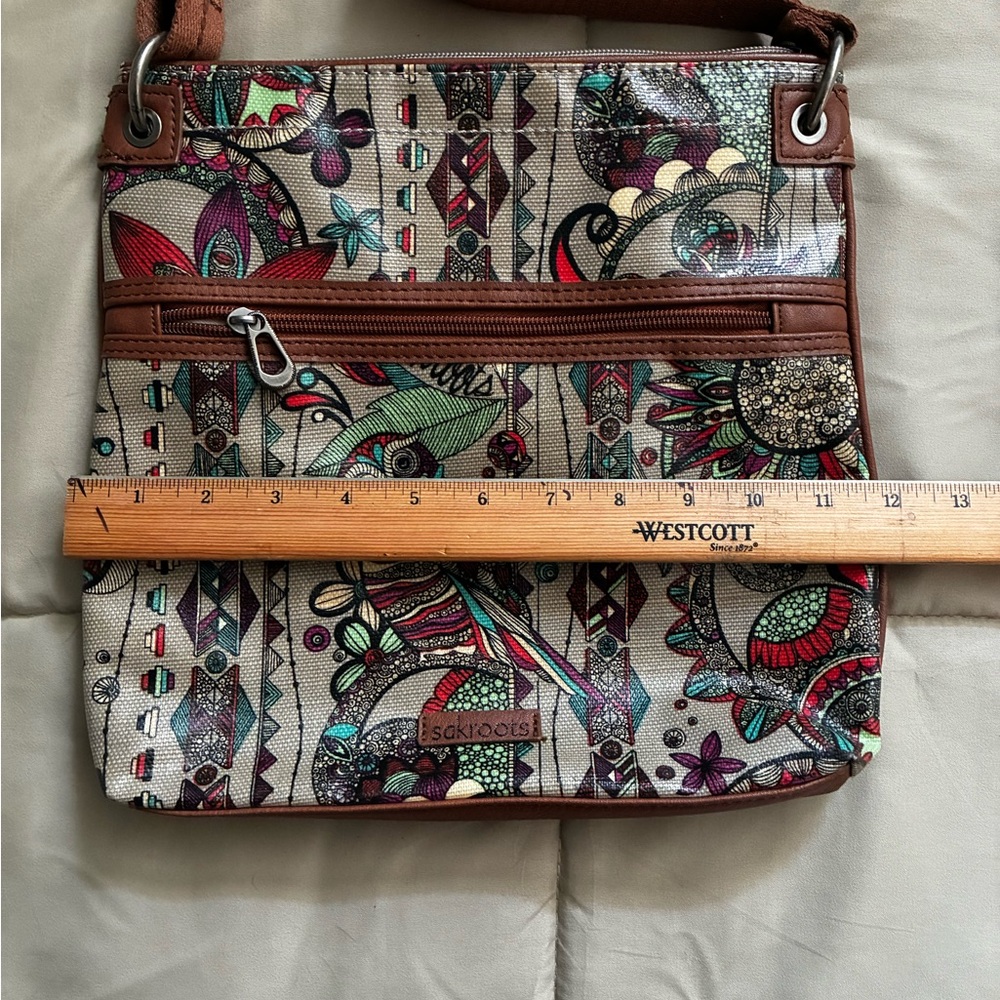 Sakroots Owl Crossbody Bag Shoulder Purse Coated Canvas- Adjustable Strap - Picture 3 of 10